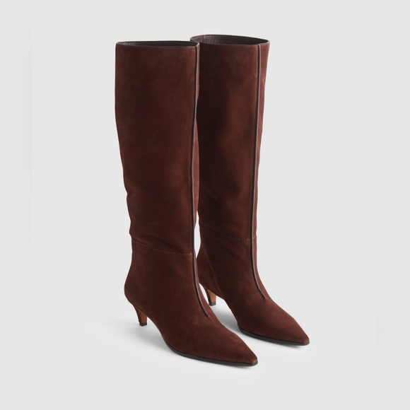 NEW! MADEWELL Women’s Emilie Tall Suede Boot Chocolate Raisin Size 10.5 - no box - Picture 2 of 16